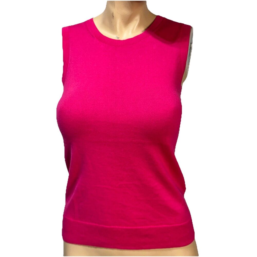J.CREW Womens Pink  Classic Shell Sweater Tank Sleeveless Top Size XXS BO375 NWT
